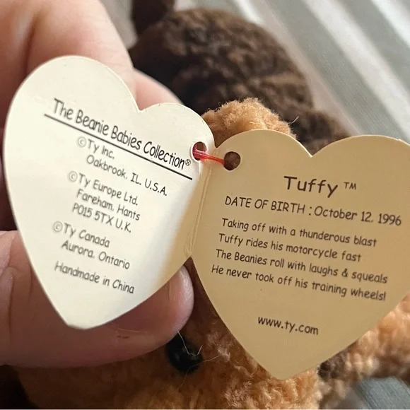 NWT 1996 Very Rare Ty Beanie Baby Plush Dog in Warm Brown - Picture 3 of 5